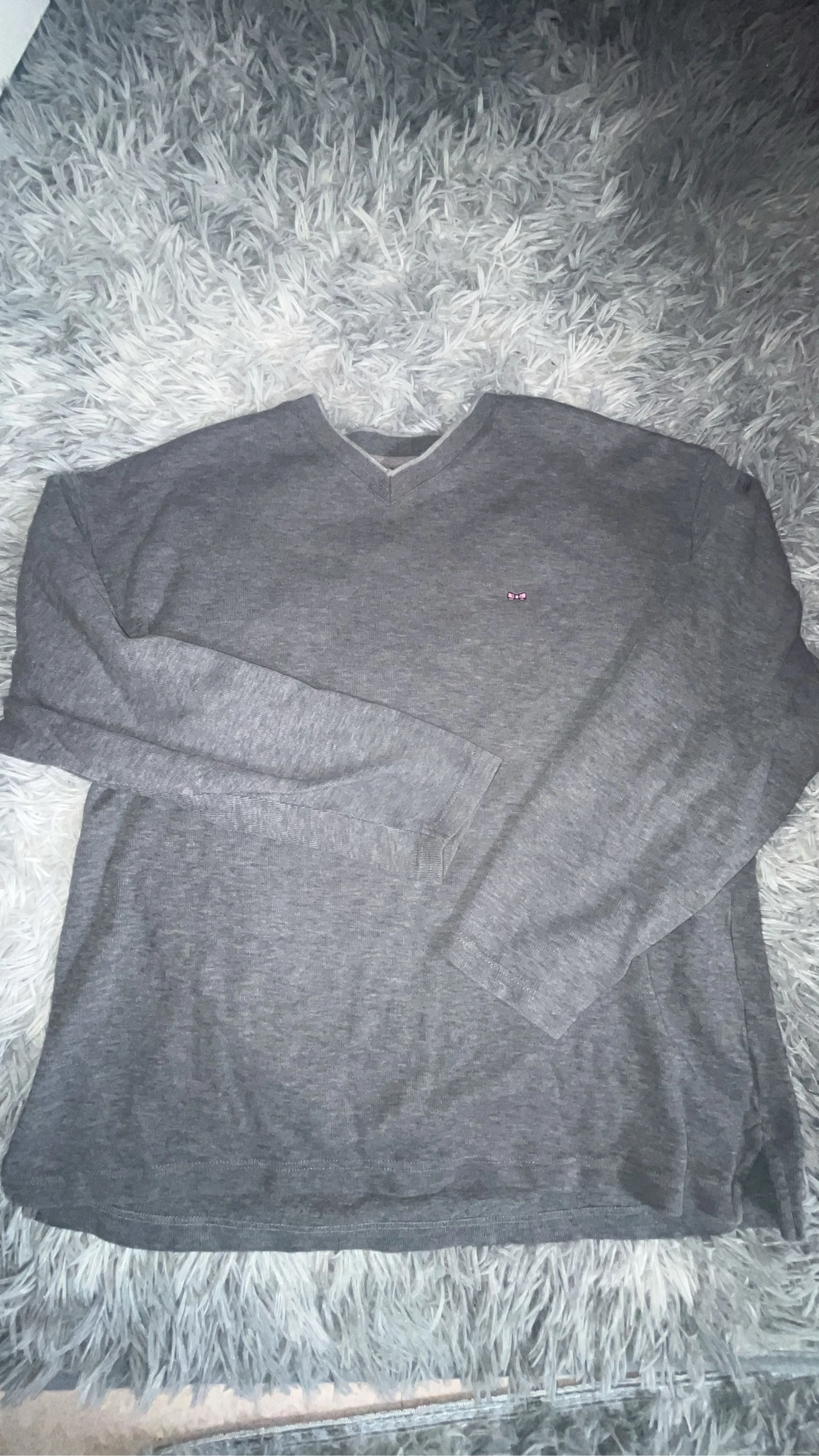Dun sweatshirt / T-shirt Eden Park grijs V-hals - Maat L – photo 5